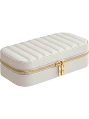 Feyza Design Deri Aynalı Takı Saklama Kutusu, Yüzük, Küpe ve Kolye Organizeri