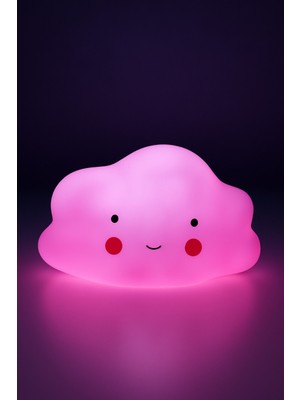 Pembe Bulut Dekoratif Masa ve Gece Lambası, LED Işık ile Şıklık