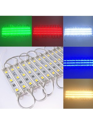 20 Adet Beyaz 5630 Çip LED Modül 12V Su Geçirmez Paket