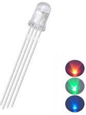 10 Adet 5mm 4 Pin Renkli Rgb LED Flash Işık Seti