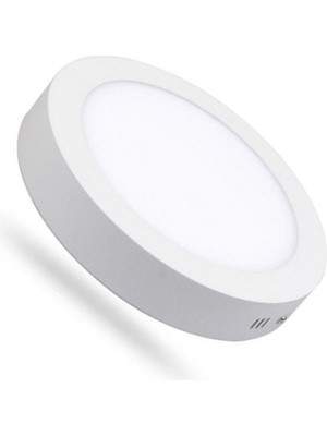 Sıva Üstü Yuvarlak LED Panel Armatür 18W Beyaz Işık, Modern ve Şık Tasarım