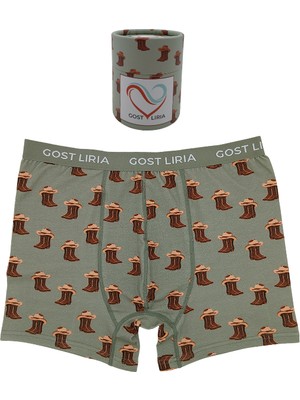 GOST LİRİA -  Covboy Desenli Erkek Boxer
