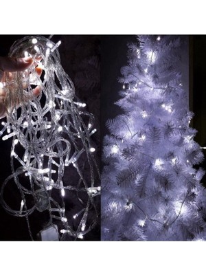 10 Metre 100 Ledli Beyaz Dekorasyon Işığı, Yılbaşı ve Organizasyon Için