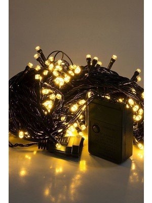 Siyah Kablolu LED Işık, 10 Mt, Fonksiyonlu, Dekoratif, Teras ve Salon Süsleme