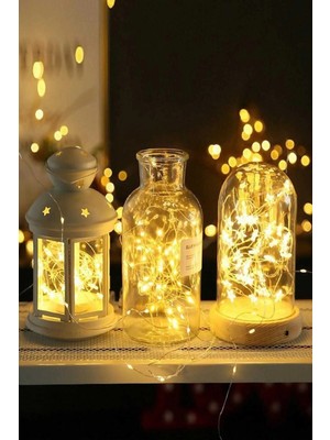 3 Metre Günışığı Peri LED Süs Duvar Gece Lambası, Pilli, Dekoratif