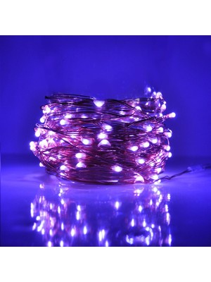 Mor Renkli Peri LED Işık, 3 Metre Bahçe ve Iç Mekan Aydınlatması