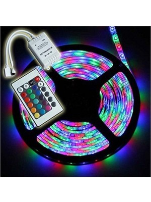 Renkli Rgb Şerit LED 4.5 Metre Uzaktan Kumandalı Animasyonlu Işık