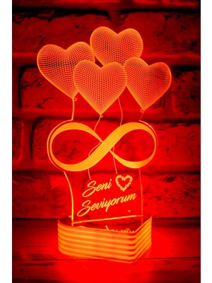 Sonsuz Aşk Lambası ile Sevgiliye Özel Hediye Işıklandırıcı Dekor