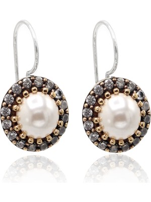 Midyat Nurtaş Gümüş Inci Taşlı El Işi Otantik Gümüş Kadın Küpe 201024850