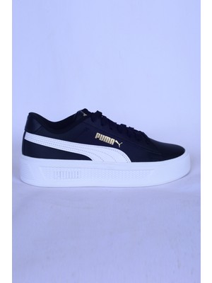 Puma 390758 02 Smash Platform V3 Bağcıklı Ortapedik Kavucuk Taban Siyah Kadın Günlük Ayakkabı