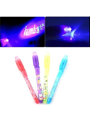 Iki Adet Uv Mor Işıkla Görünen Görünmez Kalem Seti