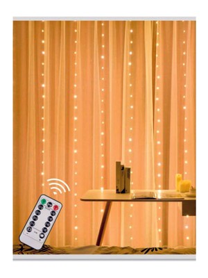Uzaktan Kumandalı 8 Fonksiyon Perde LED Işık, 3MX3M, Şık ve Kullanışlı