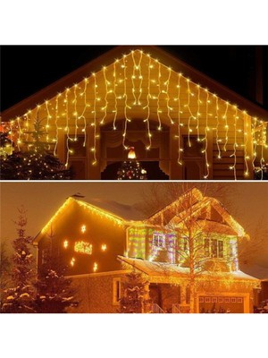 Kablolu LED Perde Saçaklı Animasyonlu Eklenebilir Dekorasyon Parıltısı