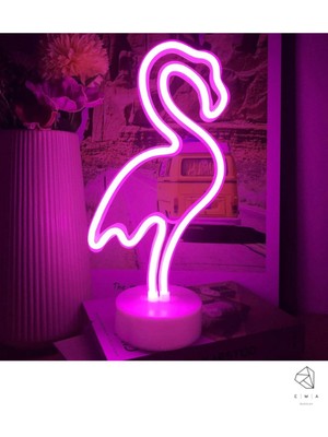 Neon LED Gece Lambası, USB ve Pilli Masa Aydınlatması, Dekoratif Işık