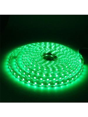 Esnek Şerit LED 10 Metre Yeşil 220V Fişli, Dekoratif Aydınlatma