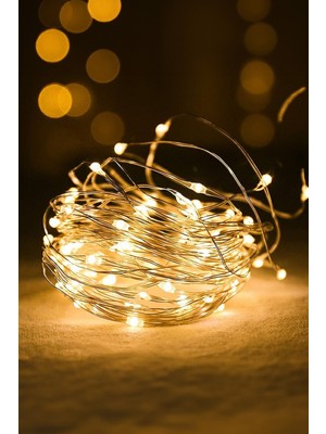 Sarı Renkli 3 Metre Peri LED Işık Bahçe ve Balkon Dekorasyonu