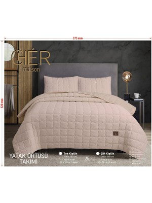 Bella Home Cher Çift Kişilik Yatak Örtüsü - 240X260 cm - Pvc Orijinal Çantalı