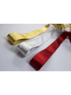 BenimMarifetlerim Simli Kırmızı Kurdele 2 cm 10 Metre
