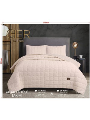 Bella Home Cher Çift Kişilik Yatak Örtüsü - 240X260 cm - Pvc Orijinal Çantalı