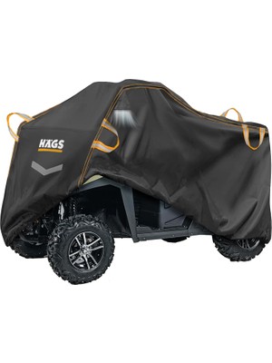 Haegs Utv Brandası, Utv Koruma Kılıfı, Ağır Hizmet, Çift Koltuklu 4-6 Kişilik (L-390-175-190CM)SIYAH