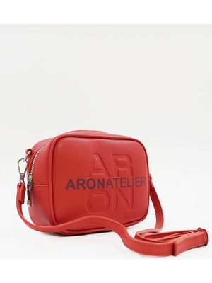 Hüvendo Küçük Boy  Crossbody Çapraz Askılı Kadın Omuz Çantası Kırmızı