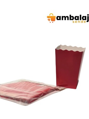 AmbalajSende Kırmızı Mısır Kutusu - 8ADET