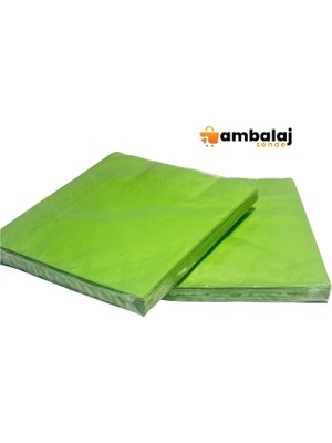 AmbalajSende Tek Renk Açık Yeşil PEÇETE-16ADET
