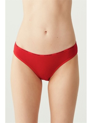 U.S. Polo Assn. 5'li Paket Kadın Düşük Bel Slip Pamuklu Karışık Renkli
