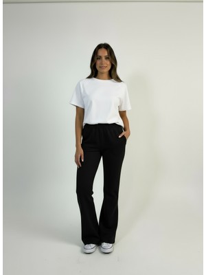 Lyvean 3 Iplik Şardonlu  Ispanyol Paça Pantolon