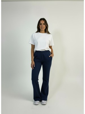 Lyvean 3 Iplik Şardonlu  Ispanyol Paça Pantolon