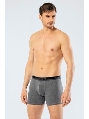 Cacharel 3'lü Erkek Boxer, Uzun Paça Pamuklu Likralı Erkek Boxer