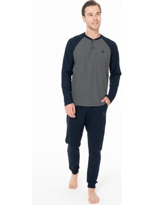 U.S. Polo Assn. Erkek Kışlık Ev Giyim Pijama Takım Alt Üst Takım