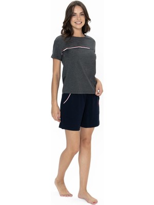 U.S. Polo Assn. Us Polo Kadın Cepli Şort T-Shirt Takım, Bisiklet Yaka, Kısakol