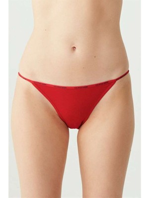 U.S. Polo Assn. Siyah Beyaz Ten Ince Kenar 5'li Ekonomik Paket Kadın Slip