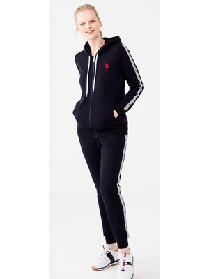 Kadın Fermuarlı Kapüşonlu Pijama Takımı