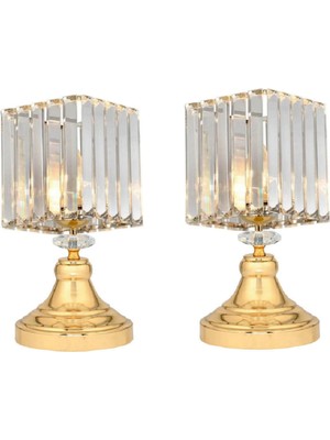 Feyza Design 2’li Masa ve Gece Lambası Seti, Şık Komidin Üstü Abajur