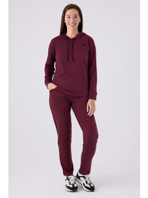 Pierre Cardin Kadın Kapşonlu Comfort Kumaş Uzun Kol Pijama Takım