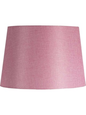 Feyza Design Şık Konik Kumaş Abajur Başlık, Pembe Lambader Şapkası 7095