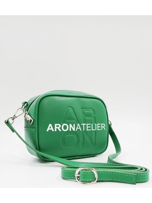 Hüvendo Küçük Boy  Crossbody Çapraz Askılı Kadın Omuz Çantası Çimen