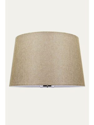 Feyza Design Bej Lambader, Konik Başlık, 35 cm Çap, Şık ve Modern Tasarım