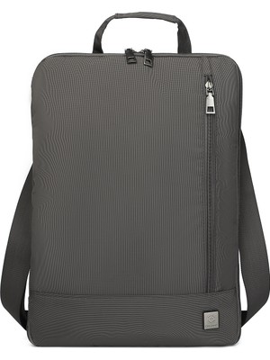 Hüvendo Smart 180 Derece Açılabilir Koruma Bölmeli 15,6 Inç Laptop El ve Omuz Çantası Koyu Kahve