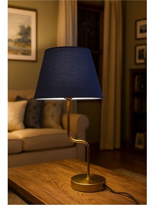 Feyza Design Şık Kumaş Şapkalı Masa ve Gece Lambası Abajuru, Yumuşak Işık