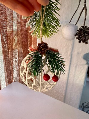 New Bliss Decor Studio Lüks Tasarım Yılbaşı Süs 1 Adet 12 cm