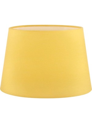 Feyza Design Şapkaya Uygun Konik Kumaş Abajur Sarı, Şık ve Modern Tasarım