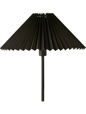 Feyza Design Şık Siyah Pileli Kumaş Lambader, Modern ve Şık Aydınlatma Çözümü