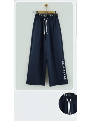 Mışıl Kız Çocuk Lacivert Geniş Paça Eşofman Altı – Rahat KALIP-7365