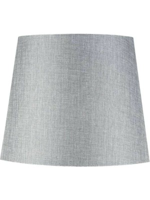 Feyza Design Kumaş Konik Lambader Şapkası Gri Abajur Başlığı 7082