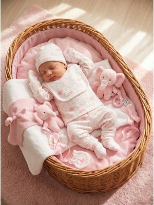 5'li Hastane Çıkışı Seti - Pembe Fil