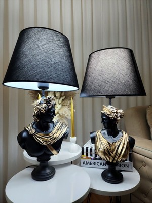 Feyza Design Yunan Tanrısı Apollo ve Afrodit Temalı Dekoratif Abajur Biblo