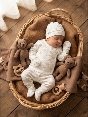 5'li Hastane Çıkışı Seti - Kahve Fil